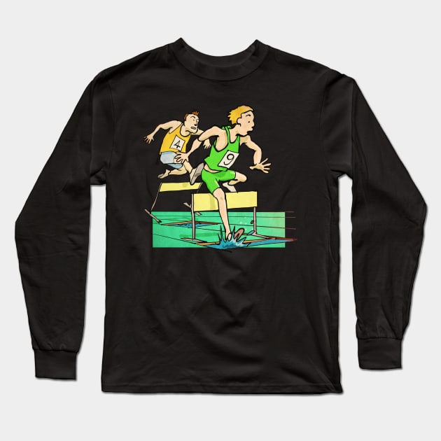 Hurdle Race Long Sleeve T-Shirt by koolteas